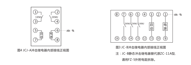 JCJ-A靜態(tài)交流沖擊繼電器技術(shù)指標及注意事項圖1