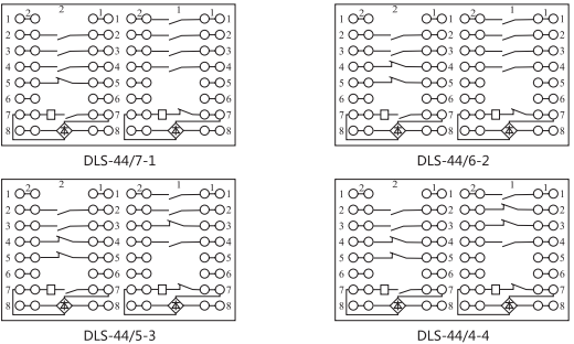 DLS-43/5-5雙位置繼電器內部連接線(xiàn)圖片3