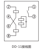 DD-11/50接地繼電器內部接線(xiàn)圖