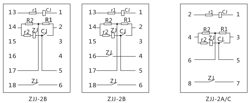 ZJJ-2B內部接線(xiàn)及外引接線(xiàn)圖