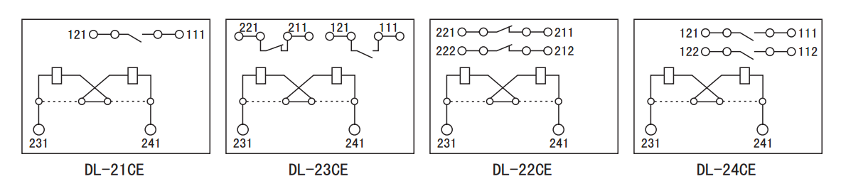 DL-21CE系列電流繼電器內部接線(xiàn)及外引接線(xiàn)圖